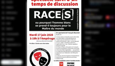 L'affiche de la pièce de théâtre « RACE[S] ». © Capture d'écran X, Marine Chiaberto