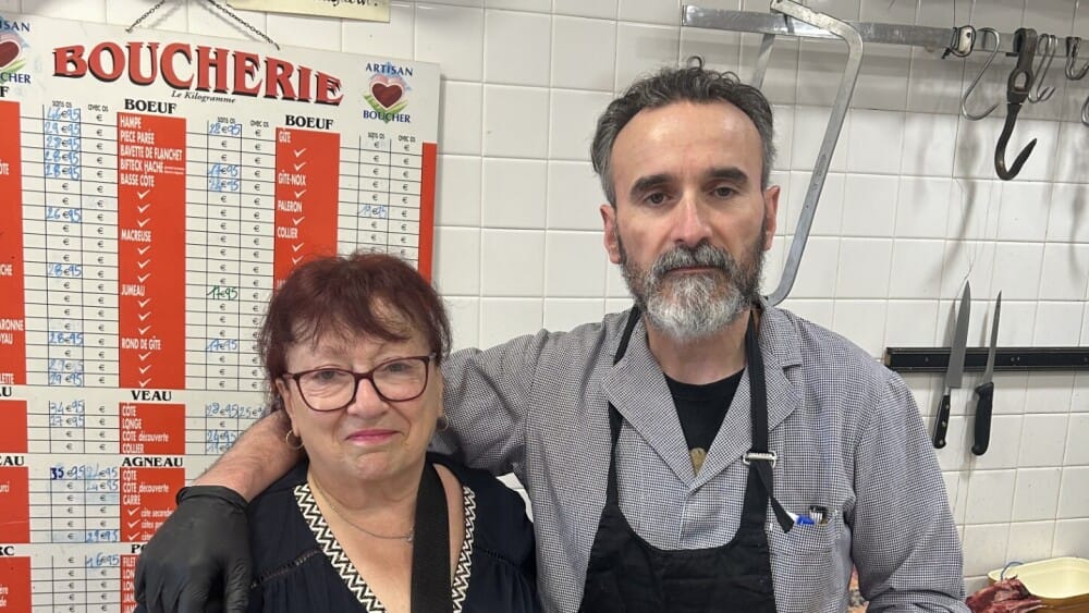 Andrée et Claude Gionovesio, mère et fils, à la tête de la boucherie du 101 avenue des Poilus.