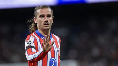 Antoine Griezmann en mars 2025, avec l'Atlético de Madrid en Ligue des champions.
