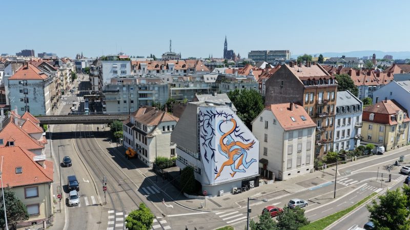 fresque façade quartier gare