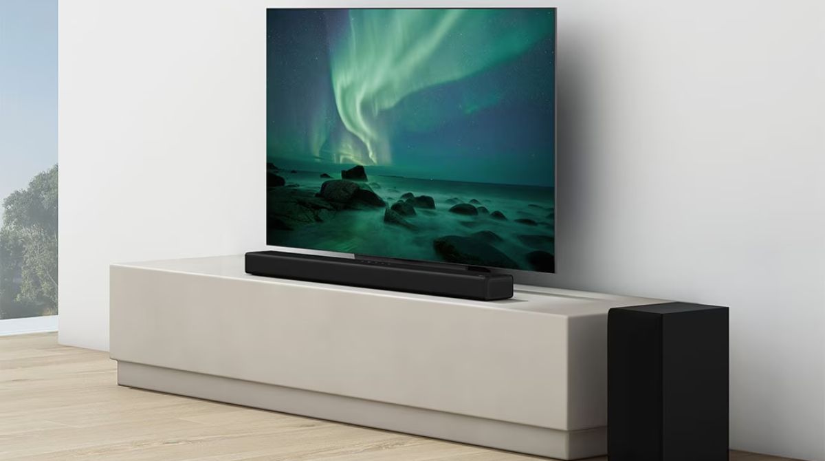 barre de son LG S65Q dans un salon