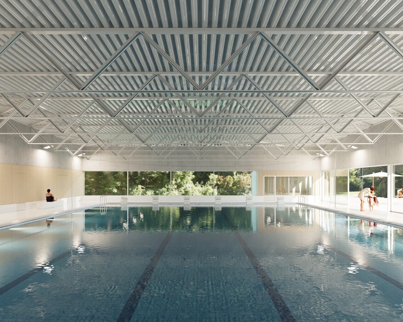 la nouvelle piscine des Dervallières se dévoile