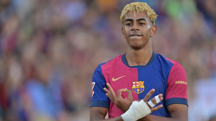 Lamine Yamal, ici lors du match FC Barcelone-Villarreal CF en Liga, le 18 mai 2025.