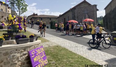 Saint-Julien-Molhesabate aux petits soins pour les cyclistes de l'Ardéchoise