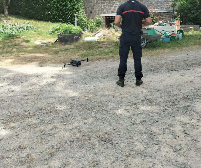Les pompiers ont utilisé un drône pour repérer les moutons en divagation.