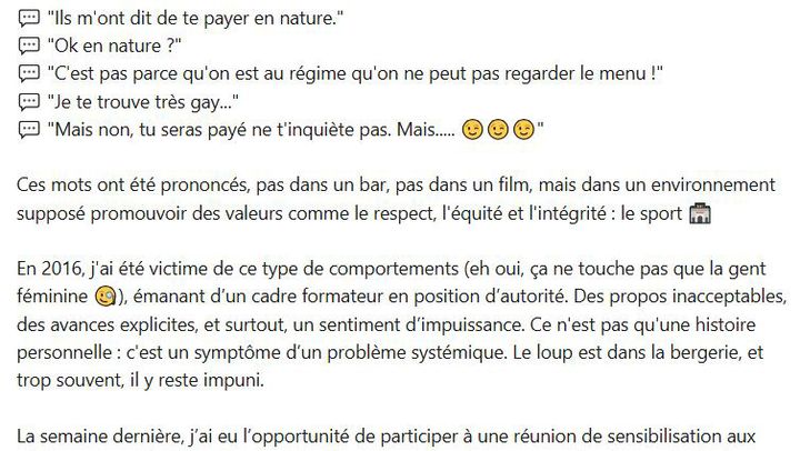 Publication sur le réseau social LinkedIn, de décembre 2024. (LINKEDIN)
