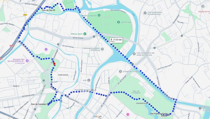 itinéraire au vert screenshot maps