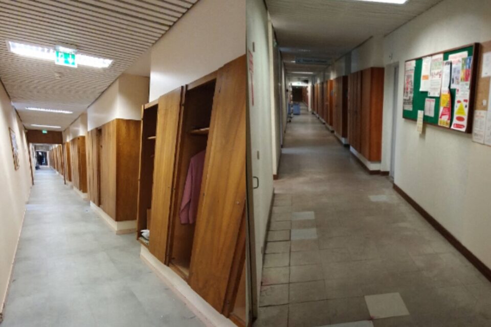 Voici à quoi ressemblait l'intérieur de la cité administrative avant les travaux.