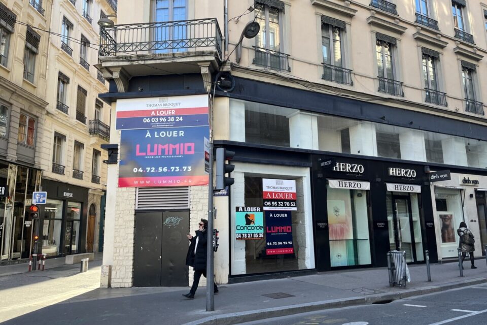La vacance commerciale en Presqu'île aurait augmenté de 4,2 à 6,2 % en trois ans, selon les chiffres communiqués par la Ville de Lyon.