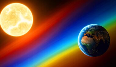 Illustration de la super-Terre Kepler-725c dans son orbite elliptique autour de son étoile. Image réalisée par IA.