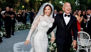 Lauren Sánchez épouse Jeff Bezos dans une robe de mariée en dentelle Dolce & Gabbana
