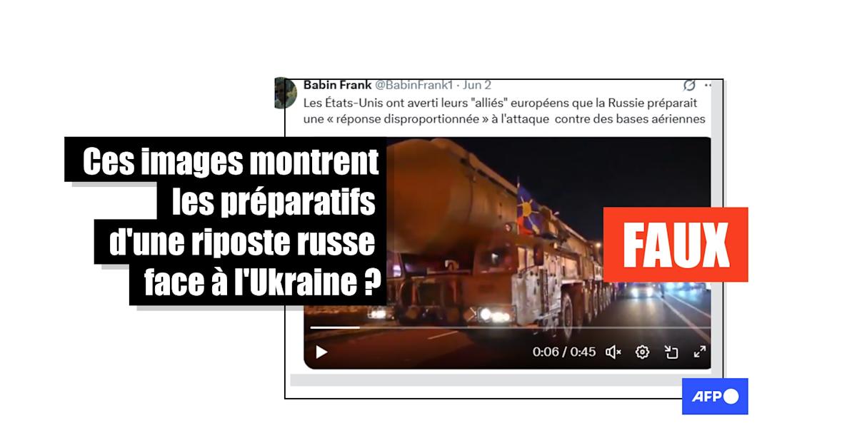 Non, ces images ne montrent pas les préparatifs d'une récente riposte russe mais d'un défilé militaire en 2024