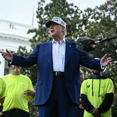 Donald Trump sur la pelouse de la Maison Blanche le 18 juin 2025.
