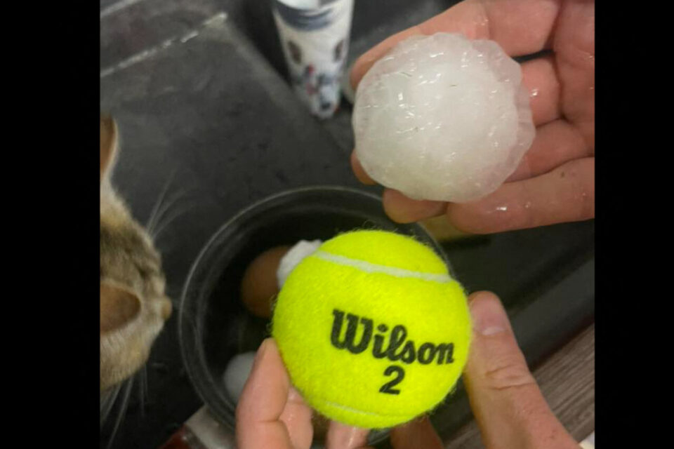 À Elbeuf, des habitants ont ramassé des grêlons gros comme des balles de tennis.