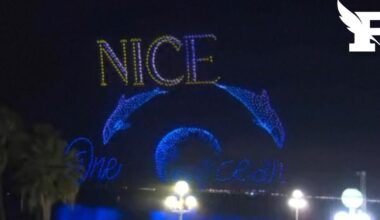 la Promenade des Anglais illuminée par le plus grand spectacle de drones européen