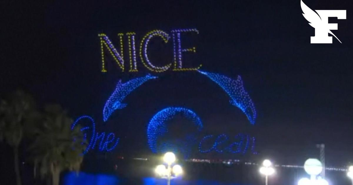 la Promenade des Anglais illuminée par le plus grand spectacle de drones européen
