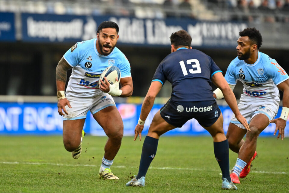 Le duo Tuilagi/Maqala à l'œuvre face à Montpellier.
