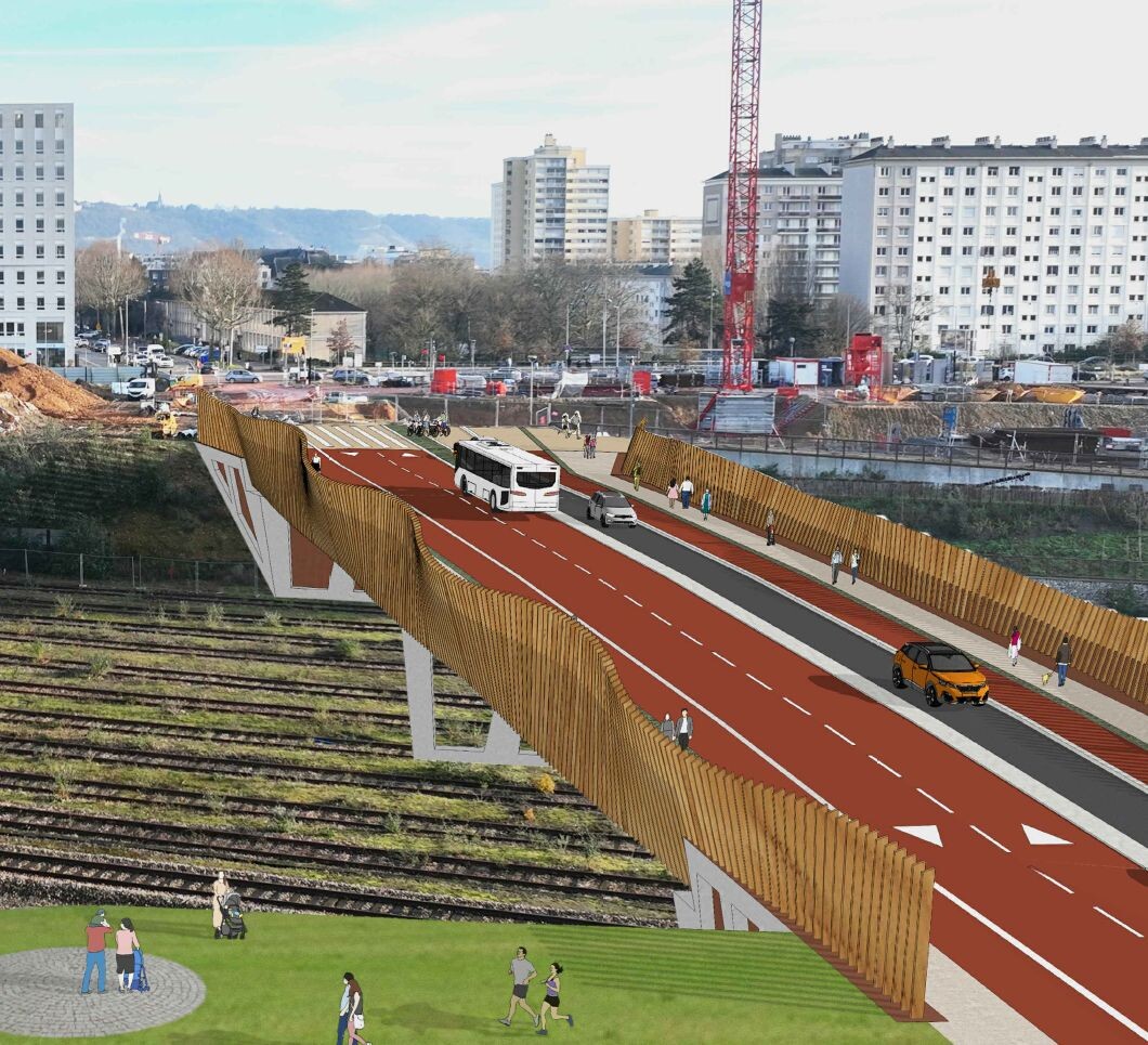À Rouen, un tout nouveau pont va être construit dans ce quartier pour la future ligne de bus T5