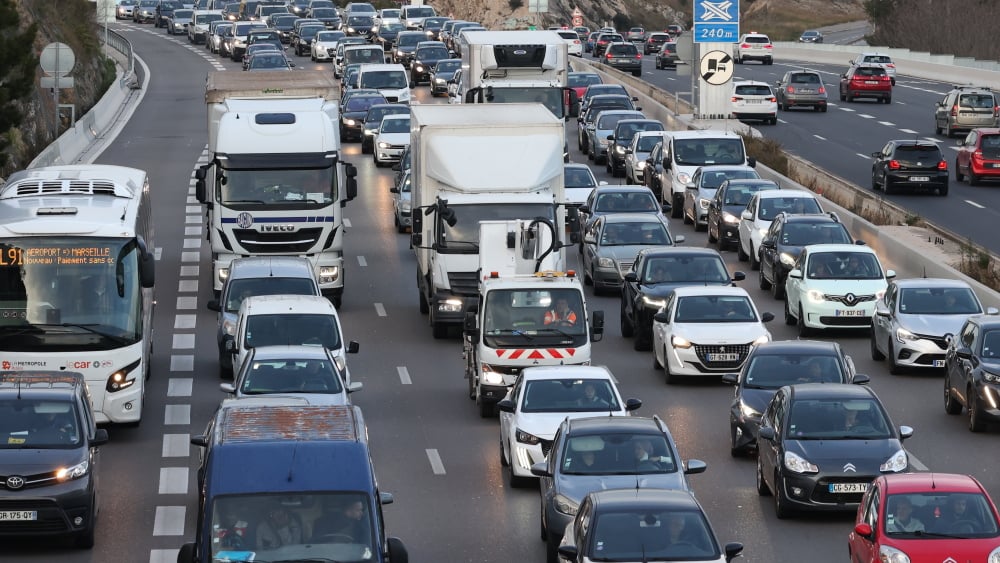 Un accident, dans lequel un motard a été blessé, provoque un fort bouchon sur l'A7 à l'entrée de Marseille