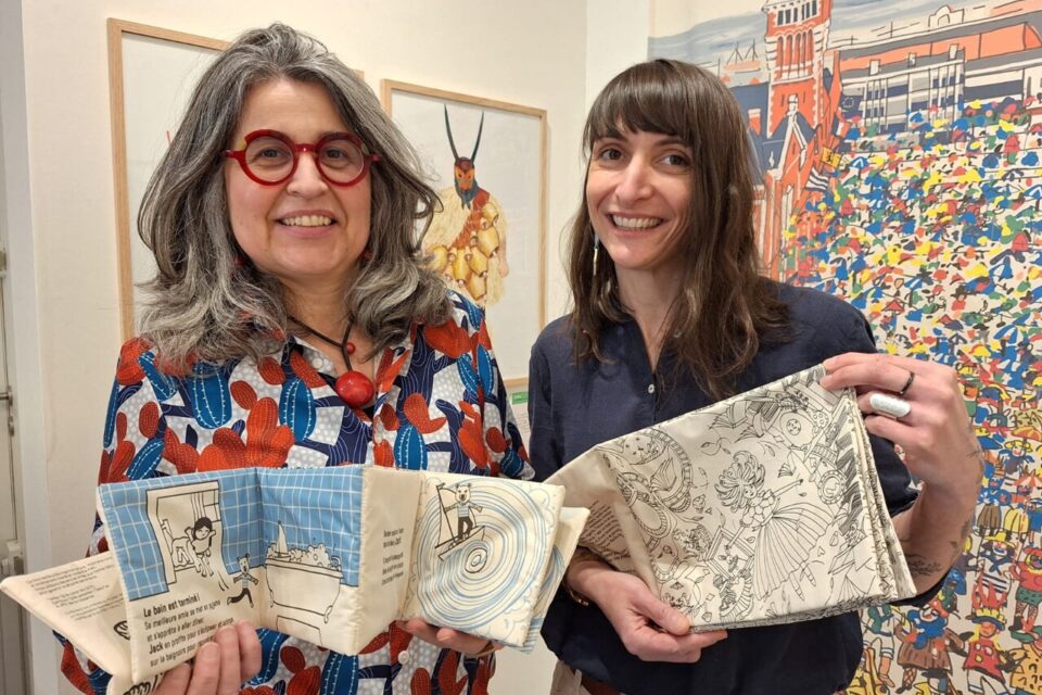 Sophie Bonnomet (à droite) et Bénédicte Coutin (à gauche), dirigeante et créatrice de la librairie Jaune Citron à Orléans