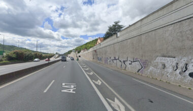 © Google maps - Un chantier de sécurisation va débuter entre les échangeurs n°9.3 (Centre commercial) et n°9.2 (Givors Centre), dans le sens Saint-Étienne > Lyon.