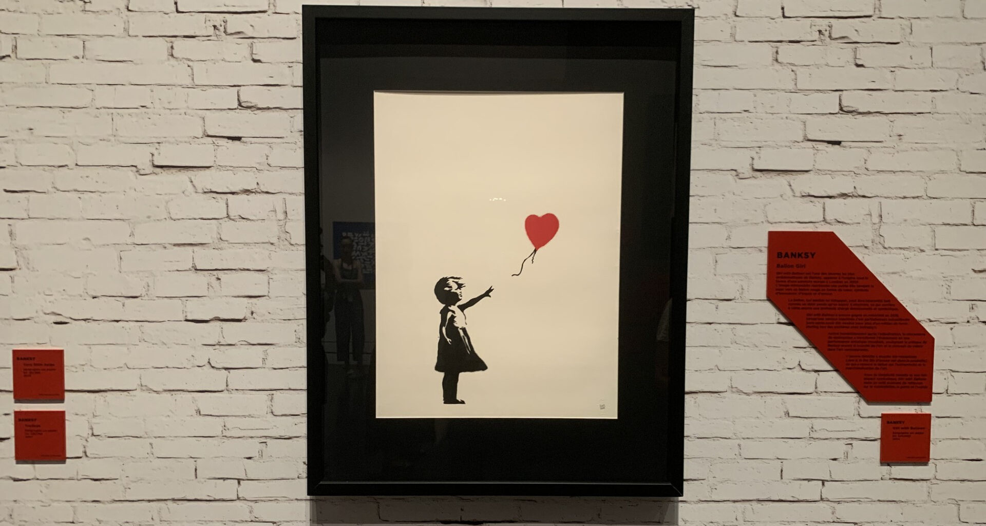 © S. Foliot - L’œuvre "La Petite Fille au ballon" de Banksy sera exposée jusqu'au 5 octobre. 