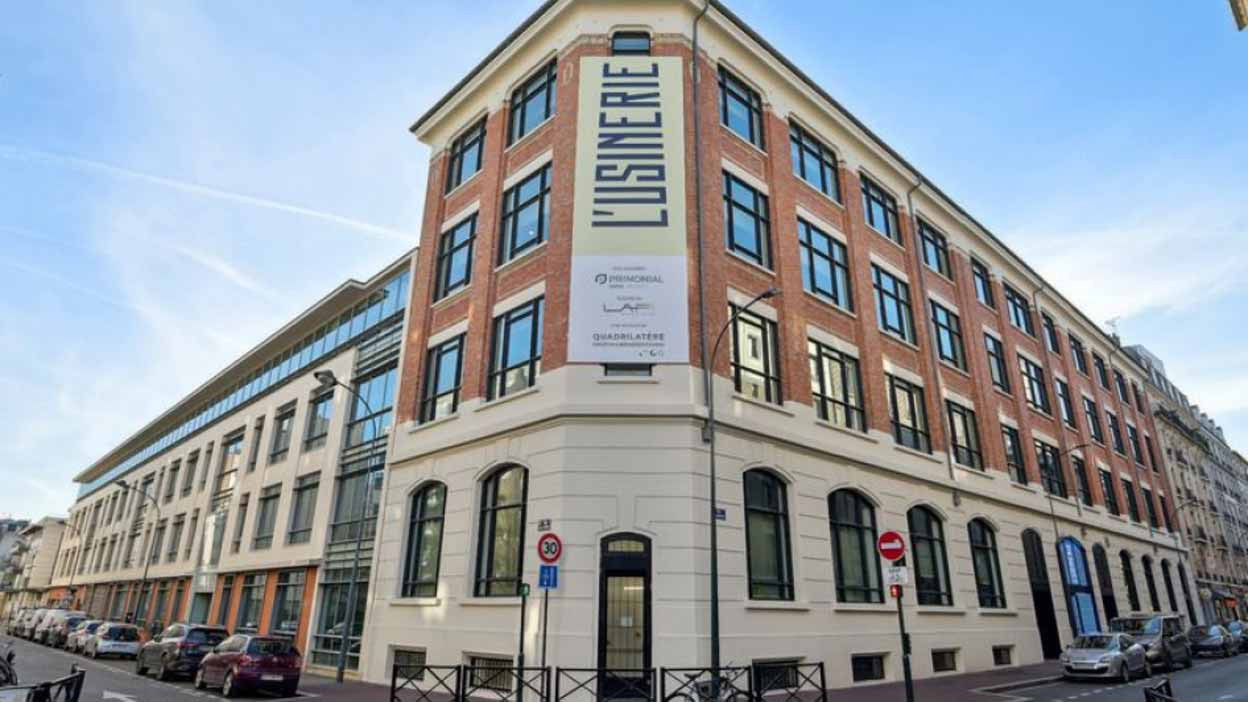 © Newton Offices-PRAEMIA - L'immeuble L'Usinerie, situé à Clichy-La-Garenne, est la première implantation de Newton Offices en Ile-de-France.