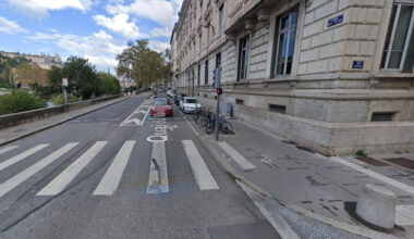 © Google maps - La vitesse sur le quai du Maréchal Joffre tout comme sur le quai Tilsitt à Lyon est limitée à 30 km/h.