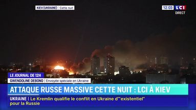 VIDÉO - Guerre en Ukraine : "Toute la nuit, la capitale a été secouée par des explosions", conséquence de la riposte russe