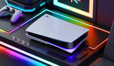 Illustration de la future PlayStation 6 avec ses innovations technologiques. Image réalisée par IA.