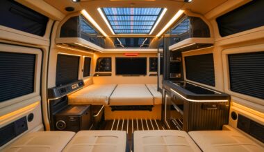 Illustration de l'intérieur luxueux du Brabus Big Boy 1200 avec ses équipements haut de gamme. Image réalisée par IA.