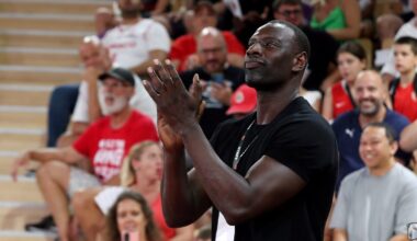 Omar Sy enflamme l'Adidas Arena après le titre de champion de France du Paris Basket