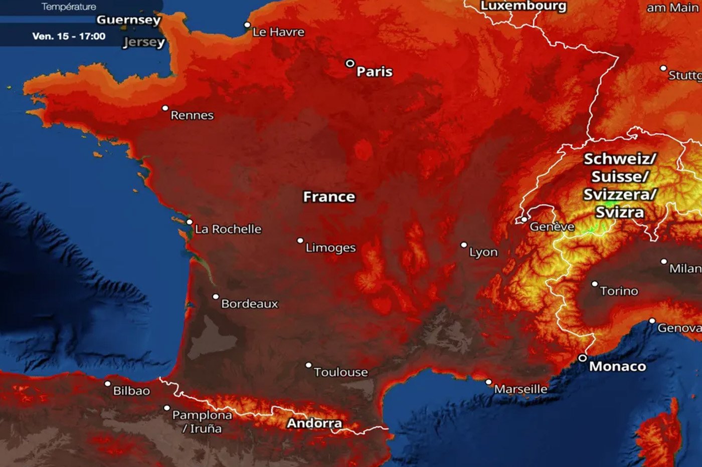 Carte France chaleur