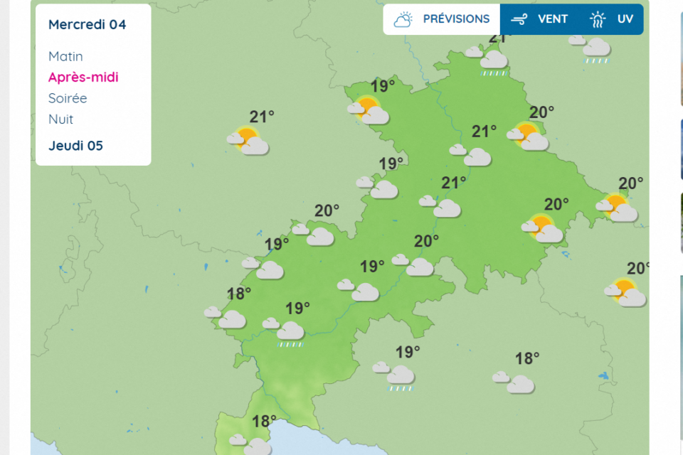 Les prévisions en Haute-Garonne pour ce mercredi.