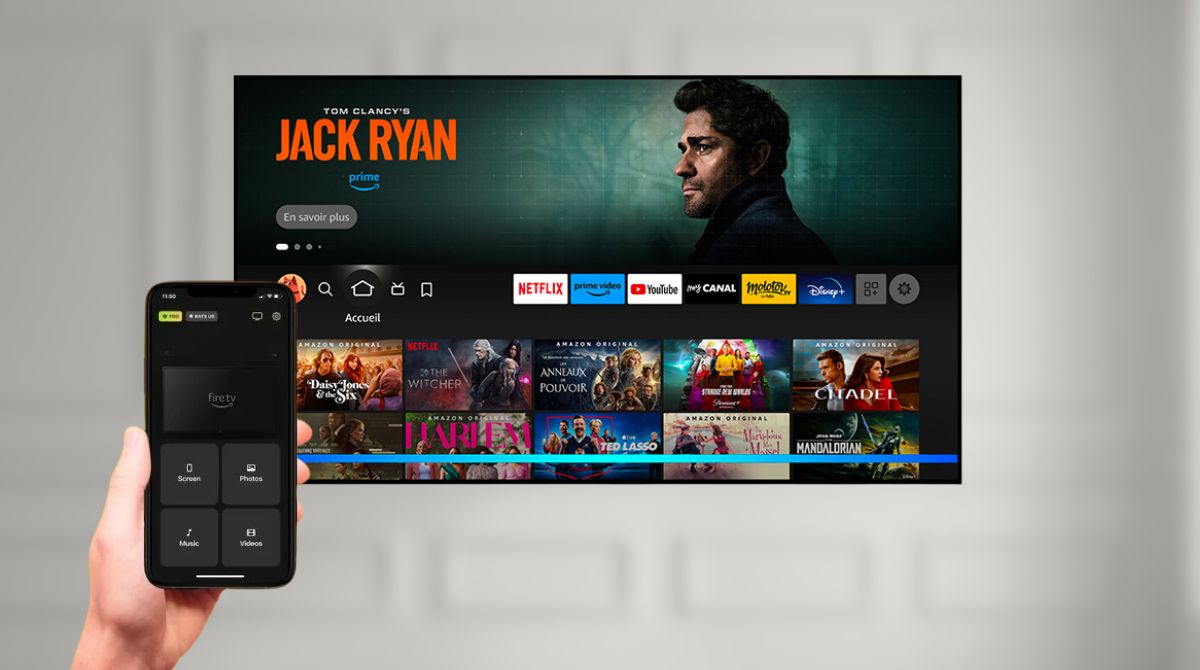 miroir smartphone sur Amazon Fire TV