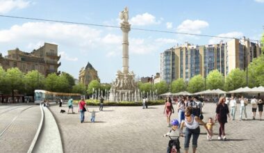 Vue 3D du projet de rénovation de la place Castellane de Marseille par Ora-ïto