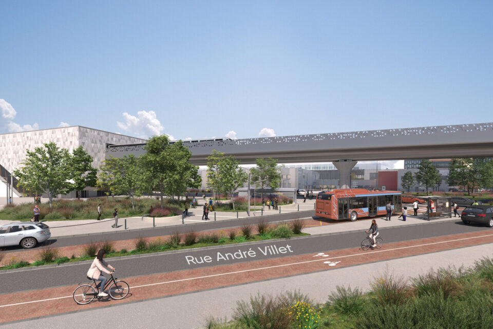 Voici à quoi ressemblera, d'après le croquis du cabinet d'architectes Séquences, la future station Aerospace Campus de la ligne C du métro de Toulouse.