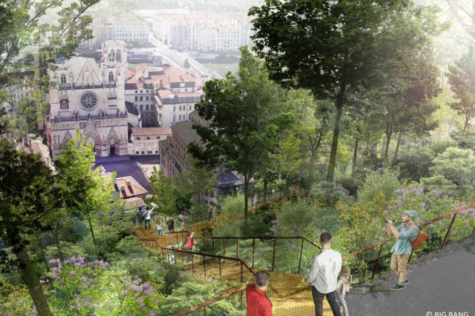 Le chemin qui permettra de rejoindre Saint-Jean à Fourvière.