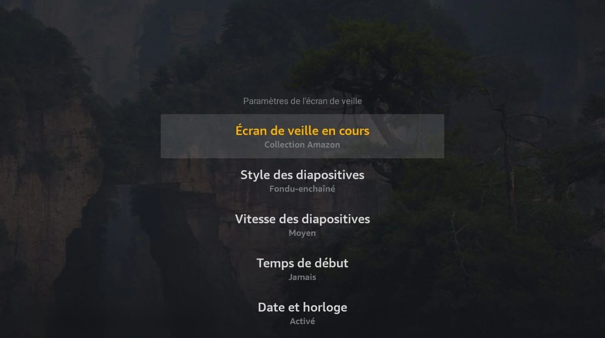 personnalisation écran de veille Amazon Fire TV