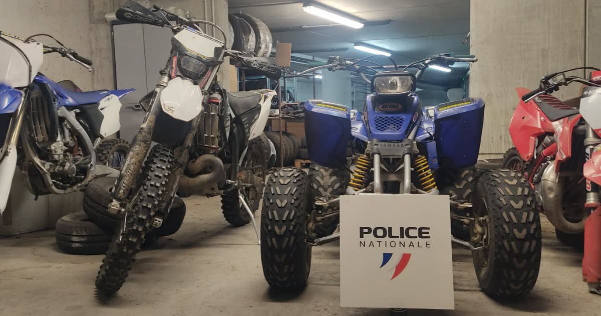 Saint-Etienne. Trois motos volées retrouvées dans un garage, deux individus interpellés