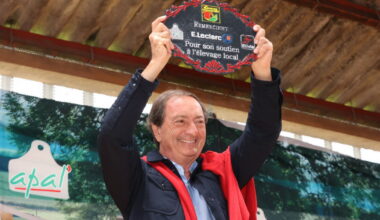 la journée des éleveurs du Grand Est avec Michel Edouard Leclerc au GAEC Elmerich