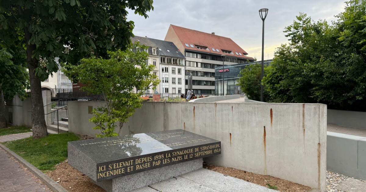 Strasbourg. Un individu jette des détritus sur la stèle de l’ancienne synagogue