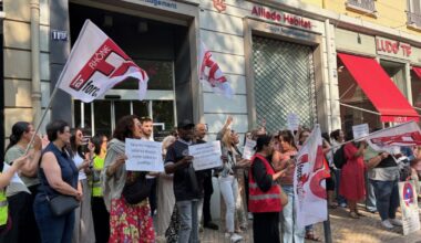 les salariés d’Alliade Habitat manifestent à Saint-Etienne