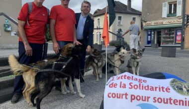 Isère. Il va parcourir 800 km à vélo avec ses chiens en faveur des enfants malades