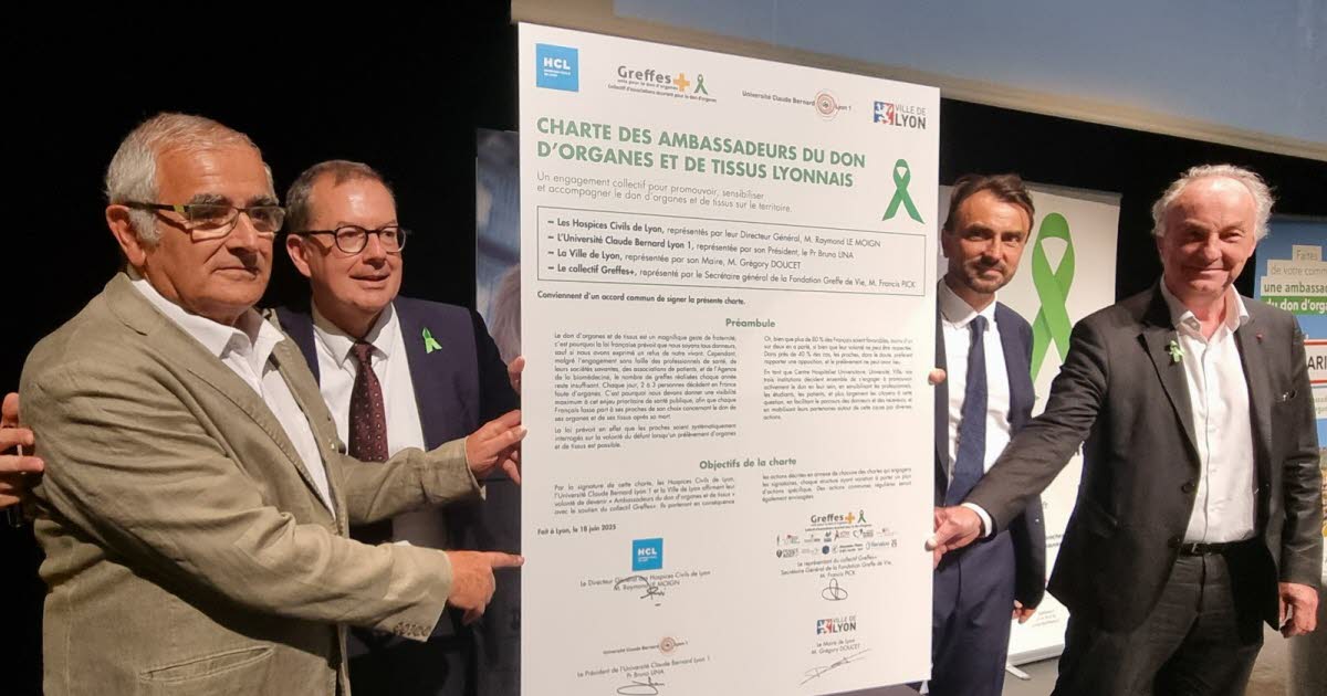 Lyon. La Ville, les HCL et l’Université Lyon 1 deviennent des ambassadeurs du don d’organes