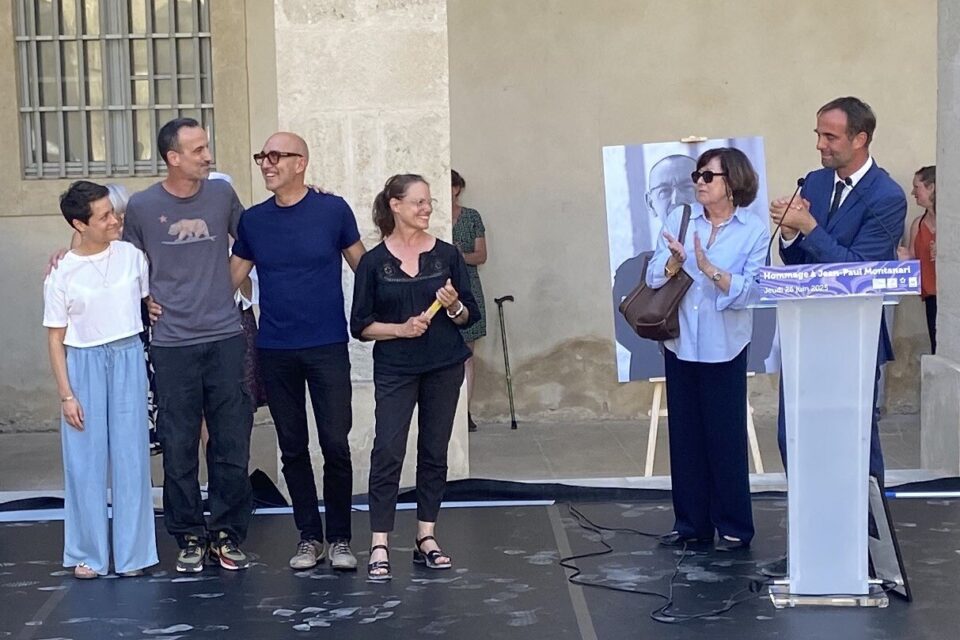 Le quatuor appelé à ditrger Montpellier Danse (Dominique Hervieu, Hofesh Schechter, Jann Gallois et Pierre Martinez) également présent pour l'hommage à Jean-Paul Montanari