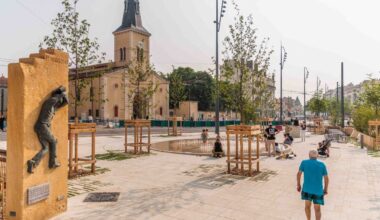 Lyon. Cette très grande place est terminée à Villeurbanne, le chantier du T6 continue