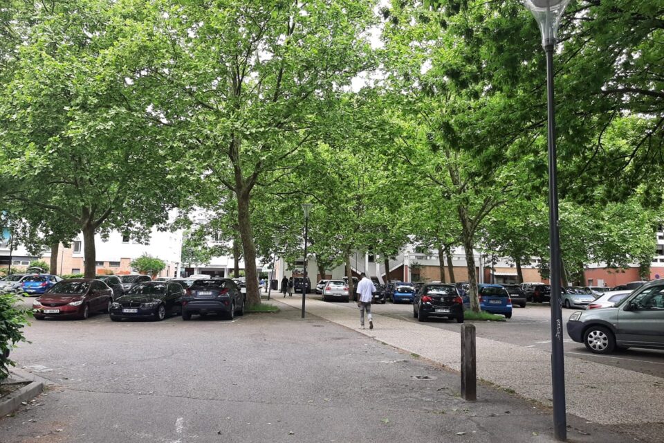 Le parking et les arbres de la place Valentin-Haüy à Grenoble pourraient disparaître si le projet de 