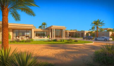 Illustration de la somptueuse villa saoudienne de Karim Benzema. Image réalisée par IA.