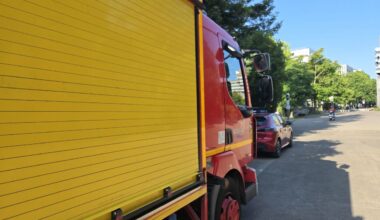 un incendie en cours dans un appartement, des personnes évacuées